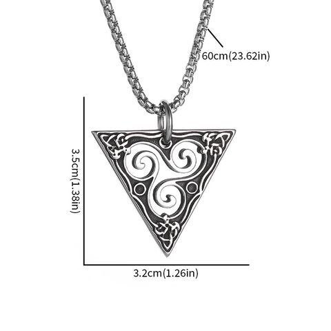 201 Stainless Steel Casual Simple Style Plating Celtic Knot Pendant Necklace