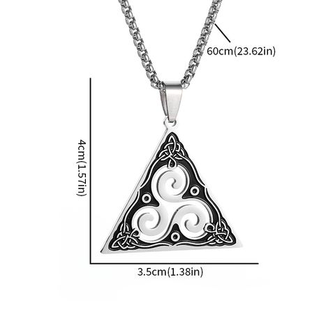201 Stainless Steel Casual Elegant Plating Celtic Knot Pendant Necklace