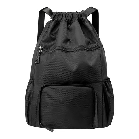 Waterproof Solid Color Casual Travel Drawstring Backpack