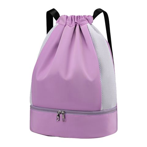 Waterproof Solid Color Casual Holiday Drawstring Backpack