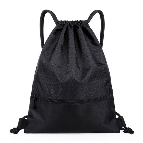Waterproof Solid Color Casual Sports Drawstring Backpack