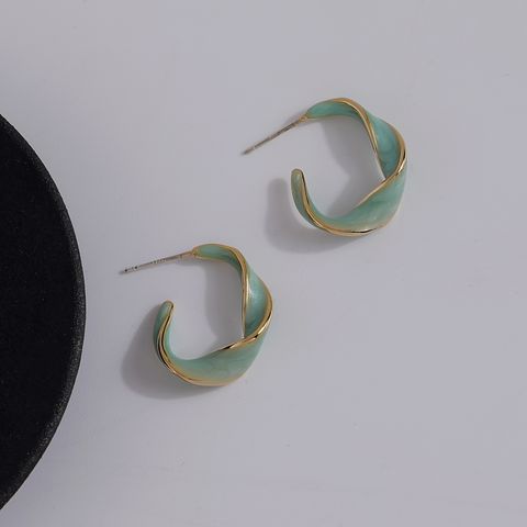 1 Pair Simple Style Irregular Plating Copper 18K Gold Plated Ear Studs
