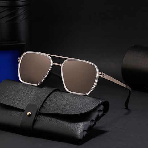 Casual Commute Solid Color Tac Square Full Frame Men's Sunglasses