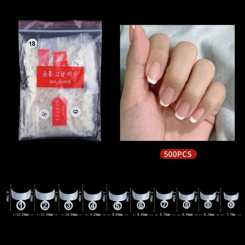 Simple Style Geometric Plastic Nail Patches 1 Set