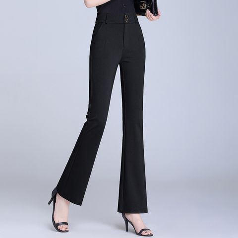 Women's Daily Simple Style Solid Color Full Length Casual Pants Flared Pants