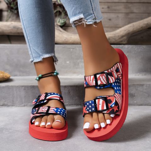 Women's Casual Usa Round Toe Platform Sandals