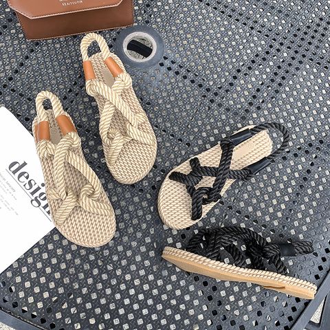 Women's Casual Solid Color Open Toe Casual Sandals