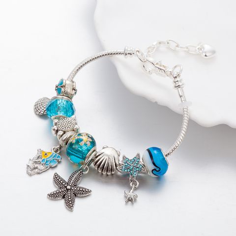 Casual Beach Starfish Alloy Glass Copper Women's Bracelets