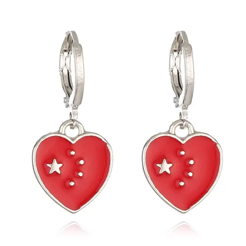 1 Pair IG Style Simple Style National Flag Enamel Alloy Drop Earrings