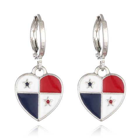 1 Pair IG Style Simple Style National Flag Enamel Alloy Drop Earrings