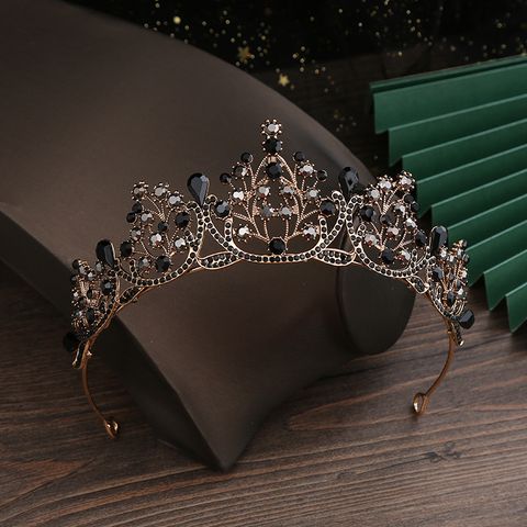 Fashion Crown Metal Inlay Crystal Crown 1 Piece
