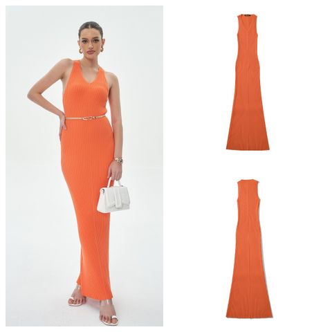 Women's Tank Dress Elegant V Neck Sleeveless Solid Color Maxi Long Dress Daily Party Date