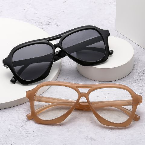 Simple Style Sports Color Block Ac Toad Glasses Full Frame Women's Sunglasses