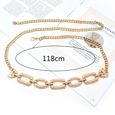 Casual Elegant Simple Style Solid Color Alloy Wholesale Waist Chain