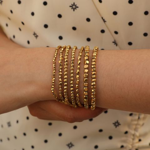 IG Style Geometric 18K Gold Plated Rope Haematite Wholesale Bracelets Drawstring Bracelets
