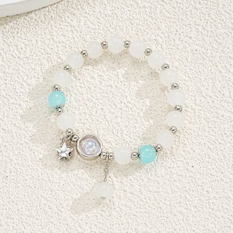 Wholesale Jewelry IG Style Cute Star Arylic Artificial Crystal Alloy Beaded Bracelets
