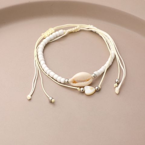 Wholesale Jewelry Basic Modern Style Classic Style Shell Plastic Resin Beaded Anklet