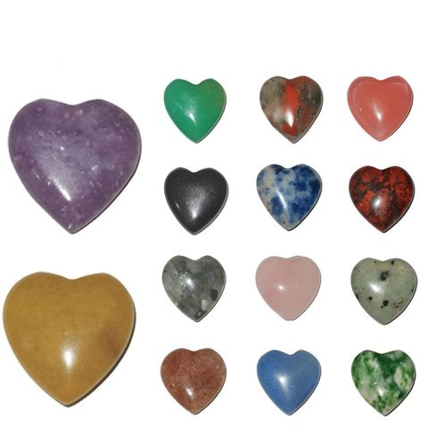 Simple Style Heart Shape Natural Stone Ornaments Artificial Decorations