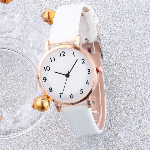 Modern Style Sweet Simple Style Number Butterfly Single Folding Buckle Quartz Women's Watches