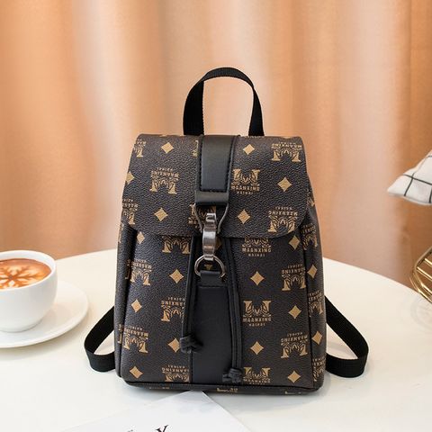 11 Inch Printing Solid Color Travel Street Women's Backpack