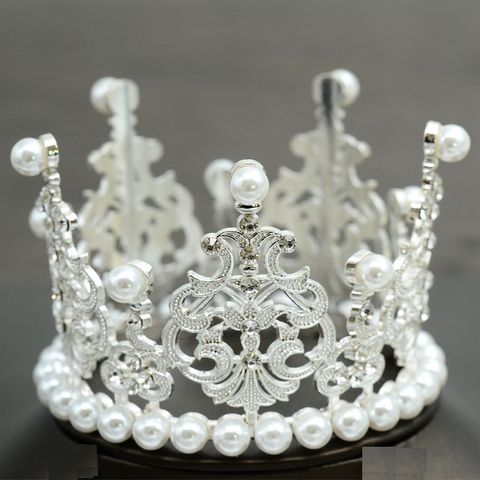 Women's IG Style Ethnic Style Crown Alloy Inlay Pearl Crown
