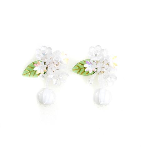 1 Pair Sweet Flower Arylic Resin Drop Earrings