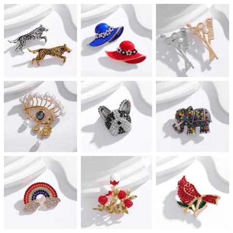 Modern Style Classic Style Animal Hat Devil's Eye Alloy Inlay Rhinestones Unisex Corsage Brooches Collar Pin