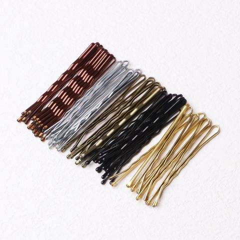 Women's Simple Style Solid Color Metal Stoving Varnish Hair Clip