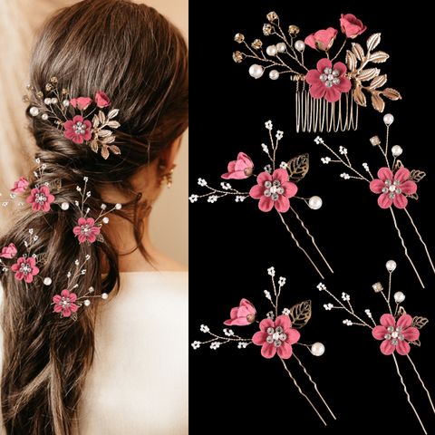 Women's Simple Style Classic Style Flower Alloy Hair Clip