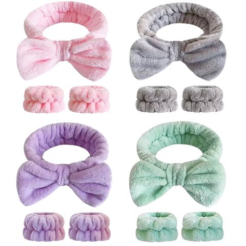 Unisex Simple Style Solid Color Flannel Fabric Hair Band