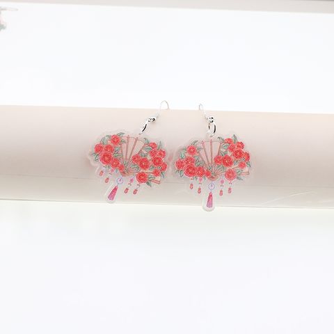 1 Pair Vintage Style Simple Style Color Block Arylic Alloy Drop Earrings