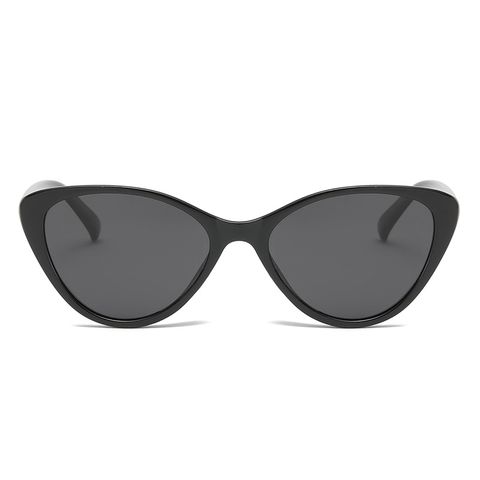 Simple Style Solid Color Tac Cat Eye Full Frame Glasses
