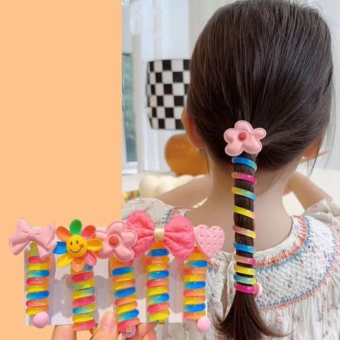 Girl'S IG Style Sweet Flower Bow Knot Cloth Rubber Hair Tie