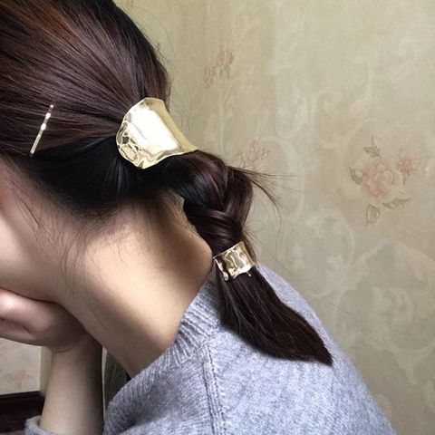 Women's Simple Style Geometric Metal Plating Hair Tie