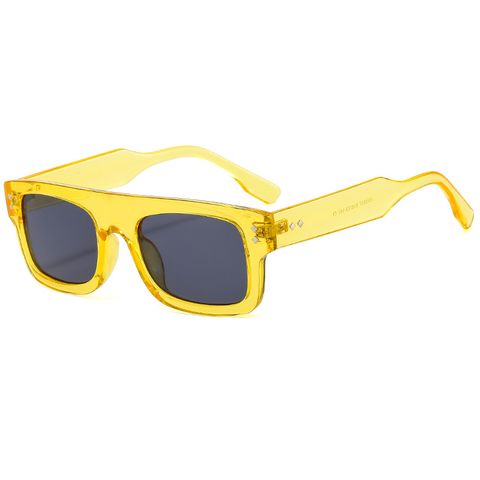 Basic Simple Style Square Ac Square Full Frame Women's Sunglasses