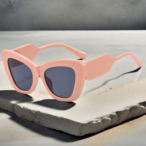 Elegant Simple Style Solid Color Ac Special-Shaped Mirror Full Frame Women's Sunglasses