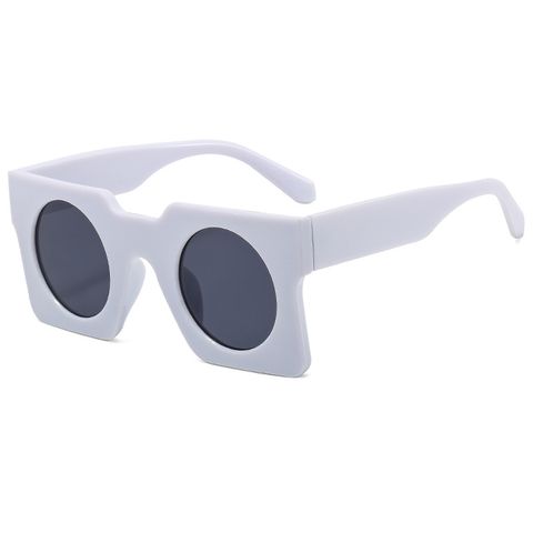 Basic Simple Style Round Ac Square Full Frame Women's Sunglasses