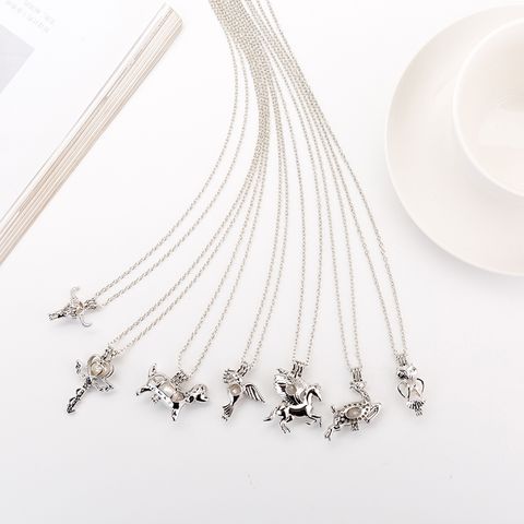 Cute Animal Deer Resin Alloy Wholesale Pendant Necklace