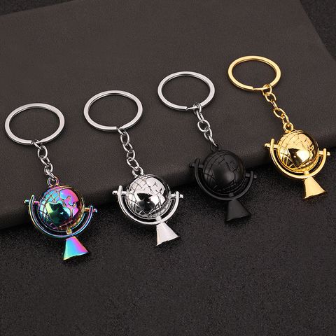 Simple Style Earth Earth Instrument Alloy Iron Polishing Plating White Gold Plated Bag Pendant Keychain
