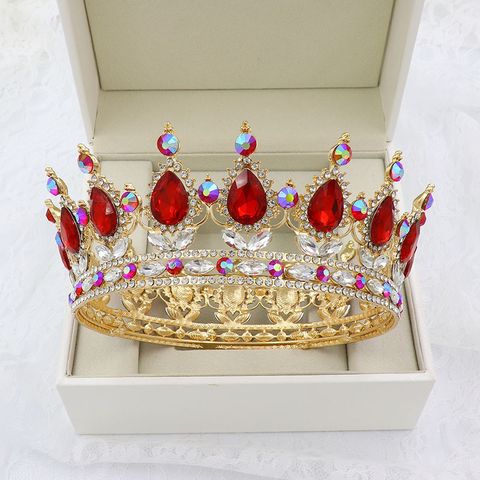 Women's Elegant Crown Alloy Inlay Zircon Crown