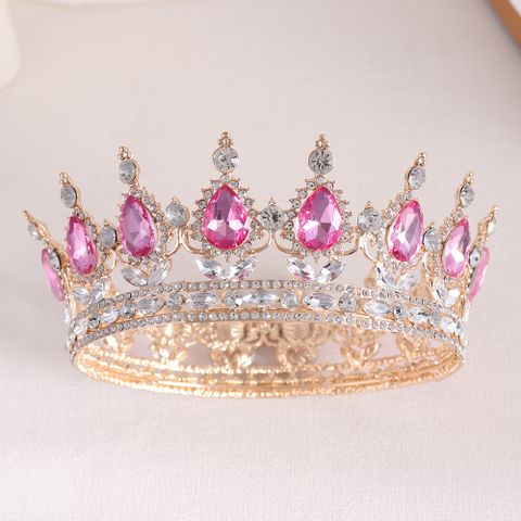 Women's Elegant Crown Alloy Inlay Zircon Crown