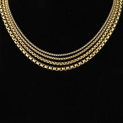 Wholesale Jewelry IG Style Simple Style Geometric Titanium Steel 18K Gold Plated Choker