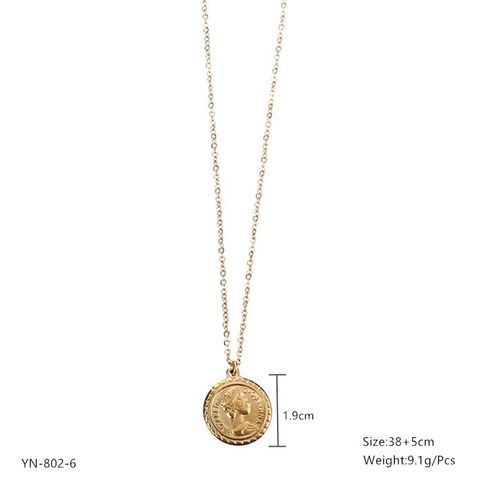Wholesale Jewelry Simple Style Classic Style Solid Color 304 Stainless Steel Pendant Necklace
