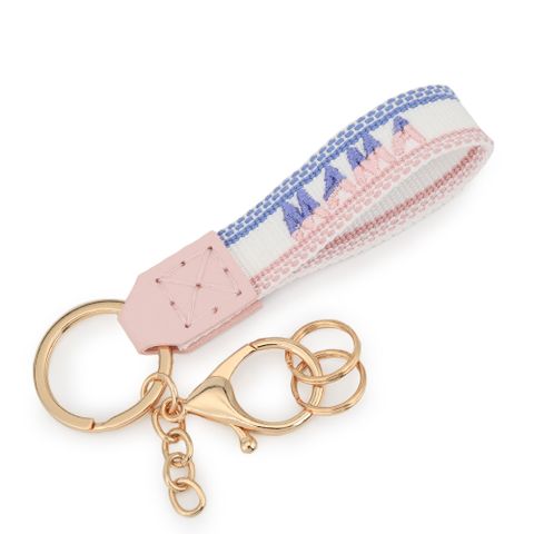 Simple Style Classic Style Heart Shape Alloy Polyester Patchwork Keychain