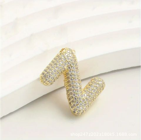 Cobre Estilo Simple Estilo Clásico Embutido Letra Diamantes De Imitación Collar Colgante
