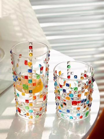 Casual Color Sólido Vidrio Vasos 1 Pieza