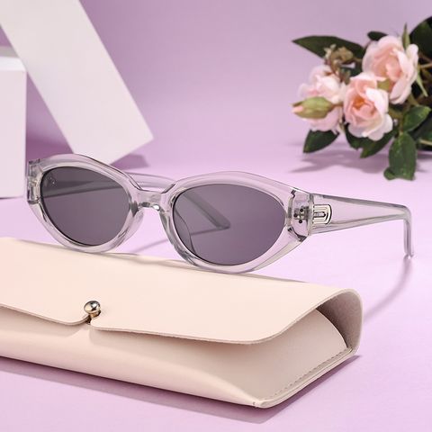 Simple Style Solid Color Pc Oval Frame Full Frame Glasses