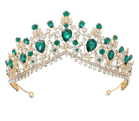 Women's Elegant Bridal Streetwear Crown Alloy Inlay Artificial Crystal Rhinestones Crown