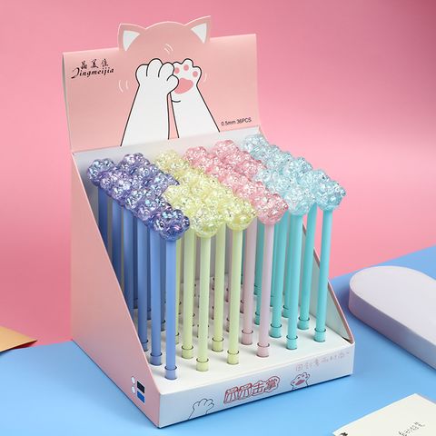 1 Set Paw Print Class Learning Graduation PVC Cute Gel Pen