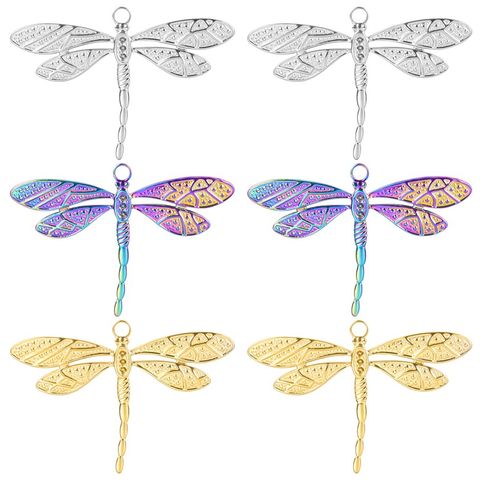 1 Piece 304 Stainless Steel Dragonfly Pendant